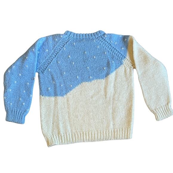 Kids Vintage Hand Knit Snow Ski Soft Sweater Size Sm 6-7 - Picture 2 of 5
